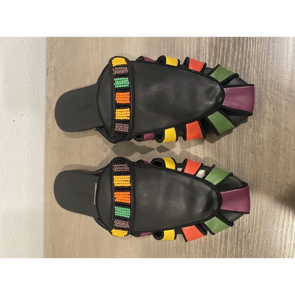 FARM Rio Rainbow Beaded Mule Vegan Tropical Vacation Boho Size 7.5 - Picture 10 of 10